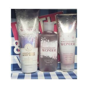 BBW Winterberry Wonder Body Care - Body Wash Shower Gel & Body Cream Set